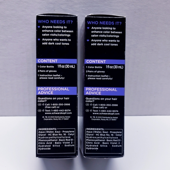 Schwarzkopf DARK COOL Color Boost Vibrancy Booster Up To 20 Washes (2 pack) - Picture 4 of 9